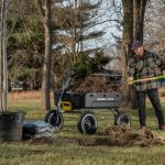 man shoveling dirt in a GCG-12