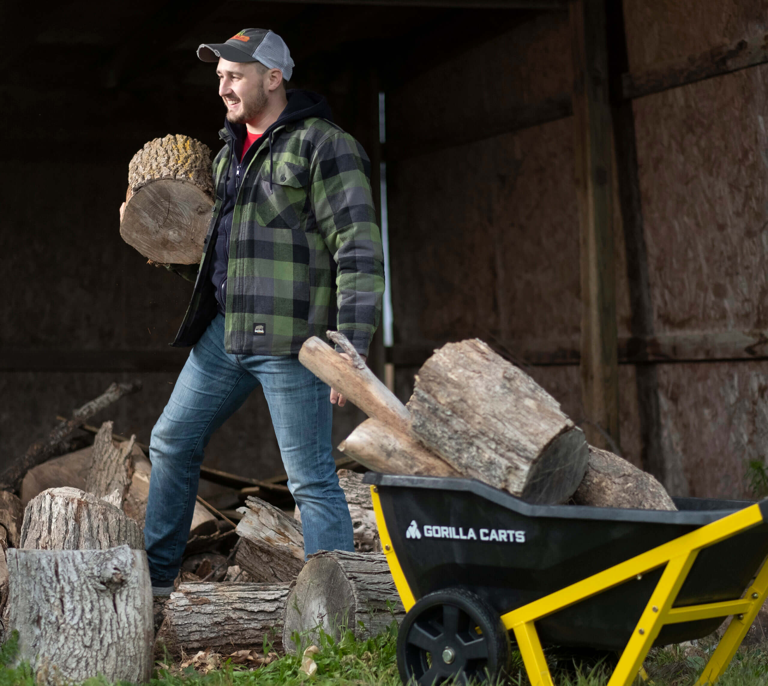 Man Carrying wood logs from GCR-7